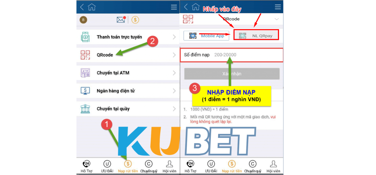 NẠP TIỀN BẰNG QRCODE