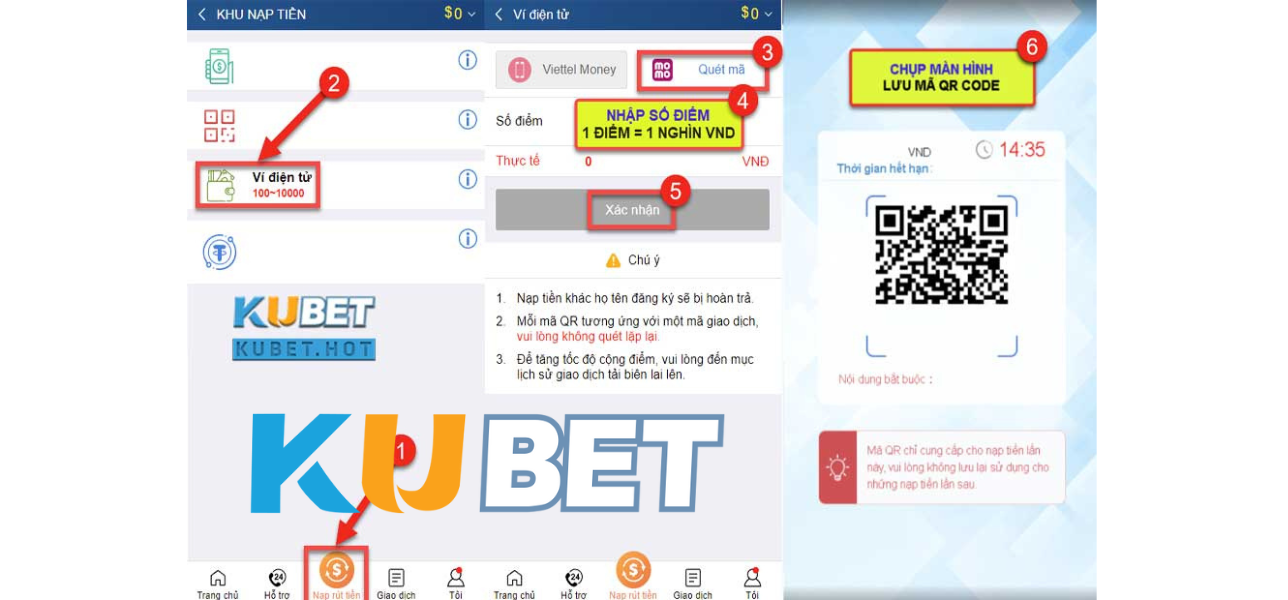 Nạp Tiền Qua Ví Điện Tử